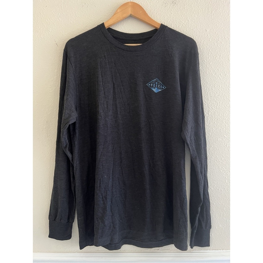 Veece Long Sleeve Spellout Black T-Shirt Men's Medium Outdoor Sporty Surf Beach